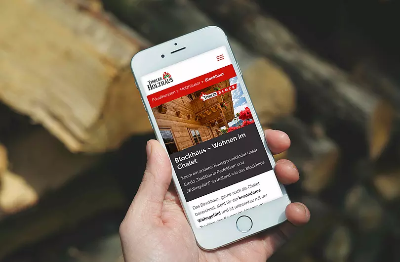 neue Webseite für die Tiroler Holzhaus GmbH in Silz
