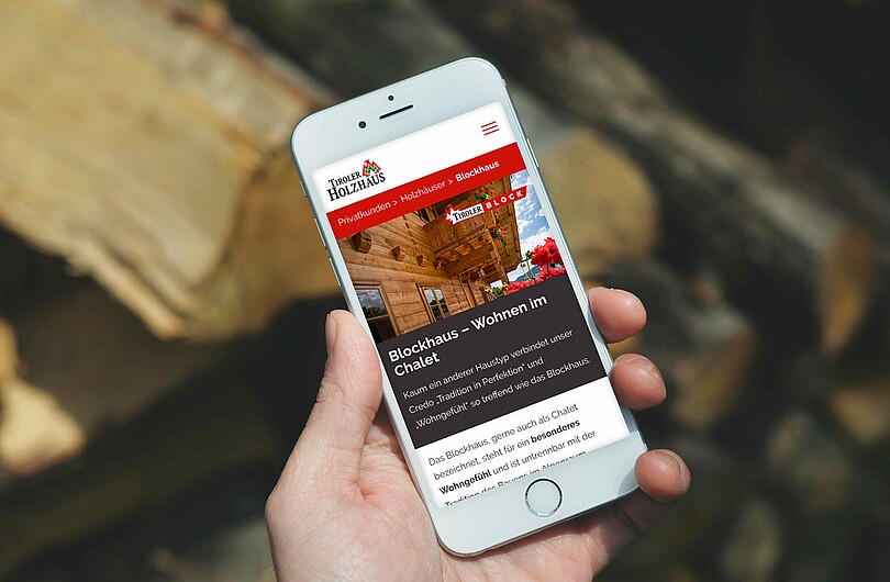 neue Webseite für die Tiroler Holzhaus GmbH in Silz